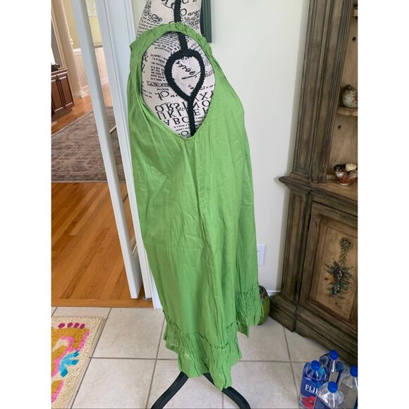 Talbots Crinkle Sundress Sleeveless Light Green - Picture 7 of 10
